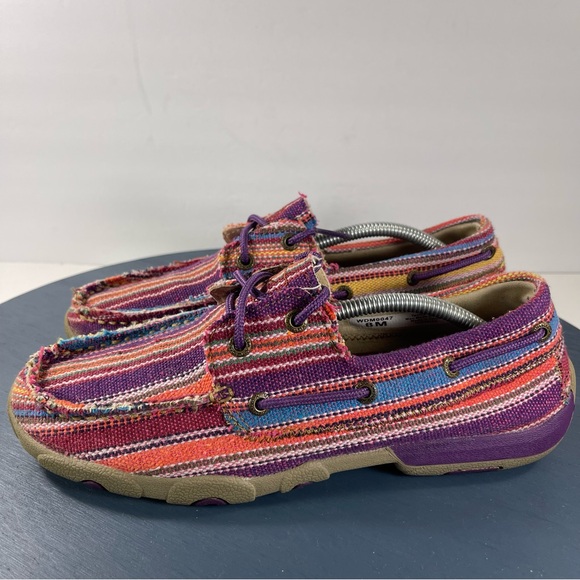 Twisted X Driving Moc Purple Serape Women’s 8 - Picture 3 of 8